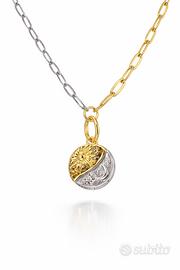Collana in acciaio inox gold e silver