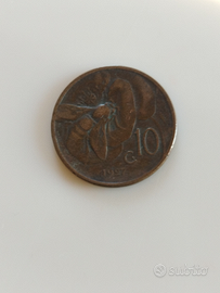 Rr 10 centesimi ape 1927 V. E. III