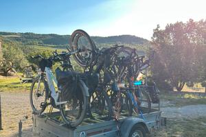 Rimorchio Trasporto Cose + Trespolo per Biciclette