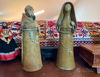 Ceramica sarda Oristano scaldini sardegna 1900