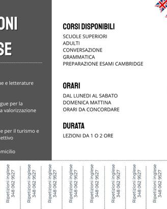 Ripetizioni di inglese per studenti e adulti