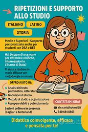 Ripetizioni di italiano, latino, storia, geografia