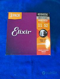 corde chitarra elixir 11 52 nanoweb 