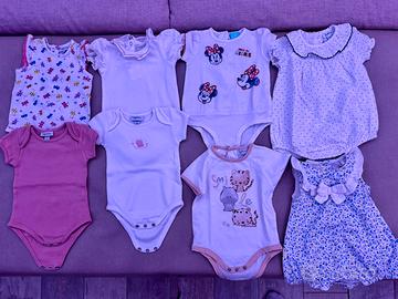 Set 8pz di body 1,3 mesi