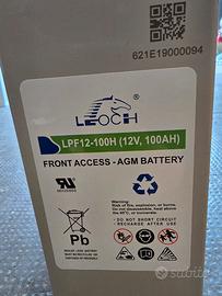 Batteria gel scarica lenta 100 AH 12 V