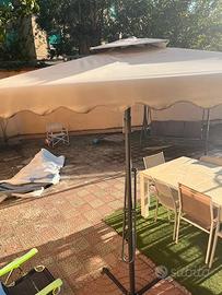 OMBRELLONE PALO LATERALE SENZA MATTONELLE