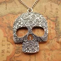 Collana Grande Ciondolo Teschio Stile Pirata 💀