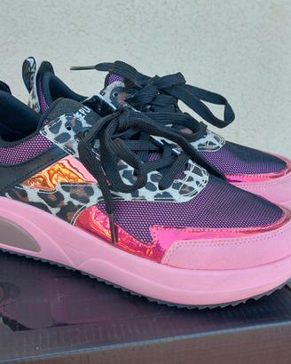 Sneakers Replay modello "Flow-Deans" Rosa/metalliz