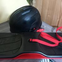 Snowskate e casco per bambino dai 6 ai 12 anni