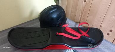 Snowskate e casco per bambino dai 6 ai 12 anni