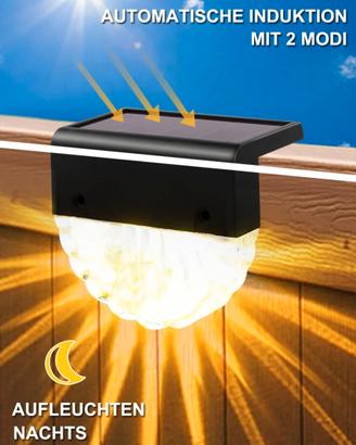 4Pack Luci solari alimentate energia solare Imperm