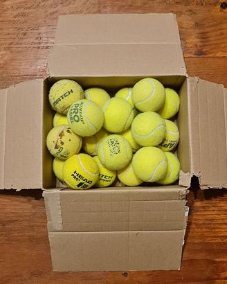 20 palline di marca da tennis usate ma buone