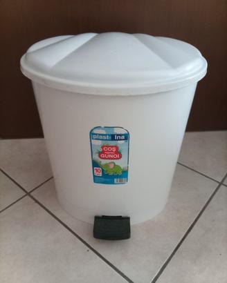 Pattumiera a Pedale in Plastica 10L