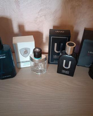 Set 4 bottiglie di profumo vuote firmate