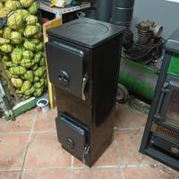 stufa a legna tedesca con tubi 