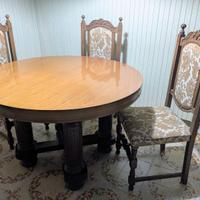 Set Vintage 1970: Tavolo Allungabile e 6 sedie