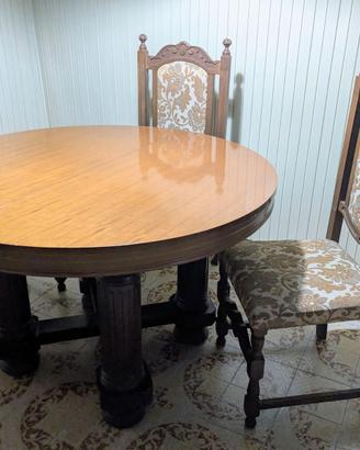 Set Vintage 1970: Tavolo Allungabile e 6 sedie