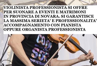 Violinista per eventi Novara