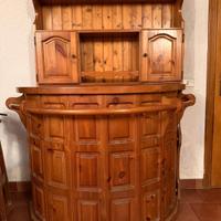 Angolo bar in legno massello stile rustico/ tavern