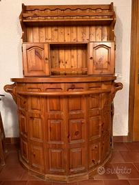 Angolo bar in legno massello stile rustico/ tavern