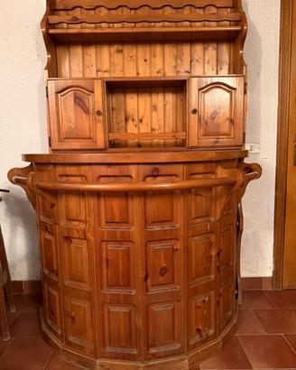 Angolo bar in legno massello stile rustico/ tavern