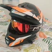 Casco cross+occhialini Taglia S