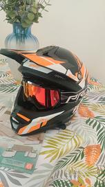 Casco cross+occhialini Taglia S