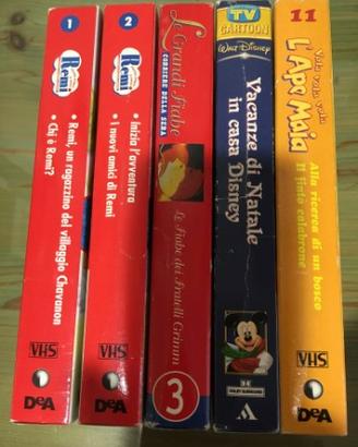 5 videocassette cartoni animati REMI', L'APE MAIA