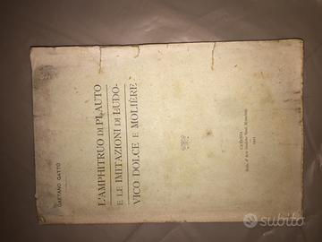 L'Amphitruo di Plauto . Gaetano Gatto 1921