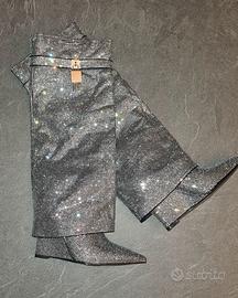 Stivali Mod. Shark Lock Strass