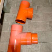 tubi, braga in pvc arancione 