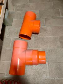 tubi, braga in pvc arancione 