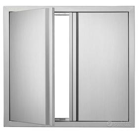 2 sportelli / porte inox cucina esterna barbecue 