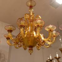 venini  lampadario    in  vetro    10  braccetti