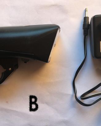 Faro anteriore bicicletta e ricarica batterie