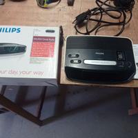 radio sveglia a pile e elettrica 