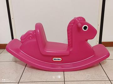 Cavallo a dondolo plastica rosa- Little Tikes