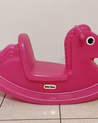 Cavallo a dondolo plastica rosa- Little Tikes