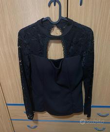 Blusa donna nera