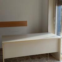 trittico scrivania con cassettiera