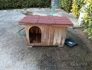 Cuccia cane il legno con tetto rimovibile