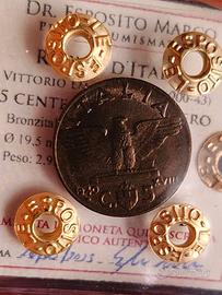 5 CENTESIMI 1940  FDC PERIZIATO