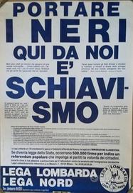 Lega adesivi e manifesto. Lega Nord Indipendente