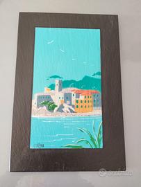 dipinto su ardesia, tecnica e colori liguri