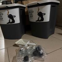 2 contenitori porta crocchette cane