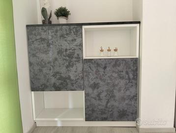 Mobiletto moderno/effetto cemento grigio scuro
