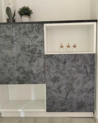 Mobiletto moderno/effetto cemento grigio scuro