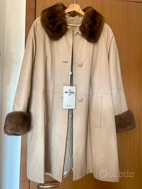 Cappotto in pura pelle