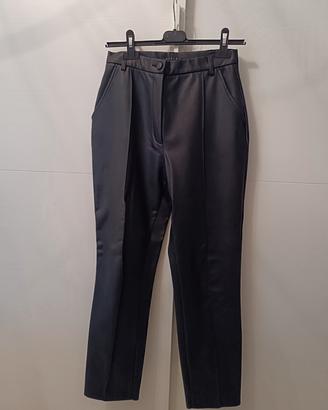 pantaloni donna effetto pelle Sisley 