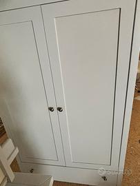 Set Cameretta Jacadi Armadio e Cassettiera Bianchi